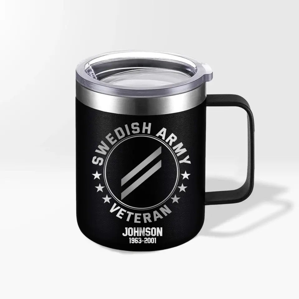 Personalized Swedish Armed Forces With Name And Year Laser Handle Cup Printed 2023138KVH