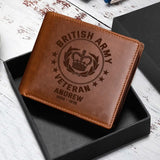 Personalized British Armed Forces Leather Wallet Laser QTPN2023169