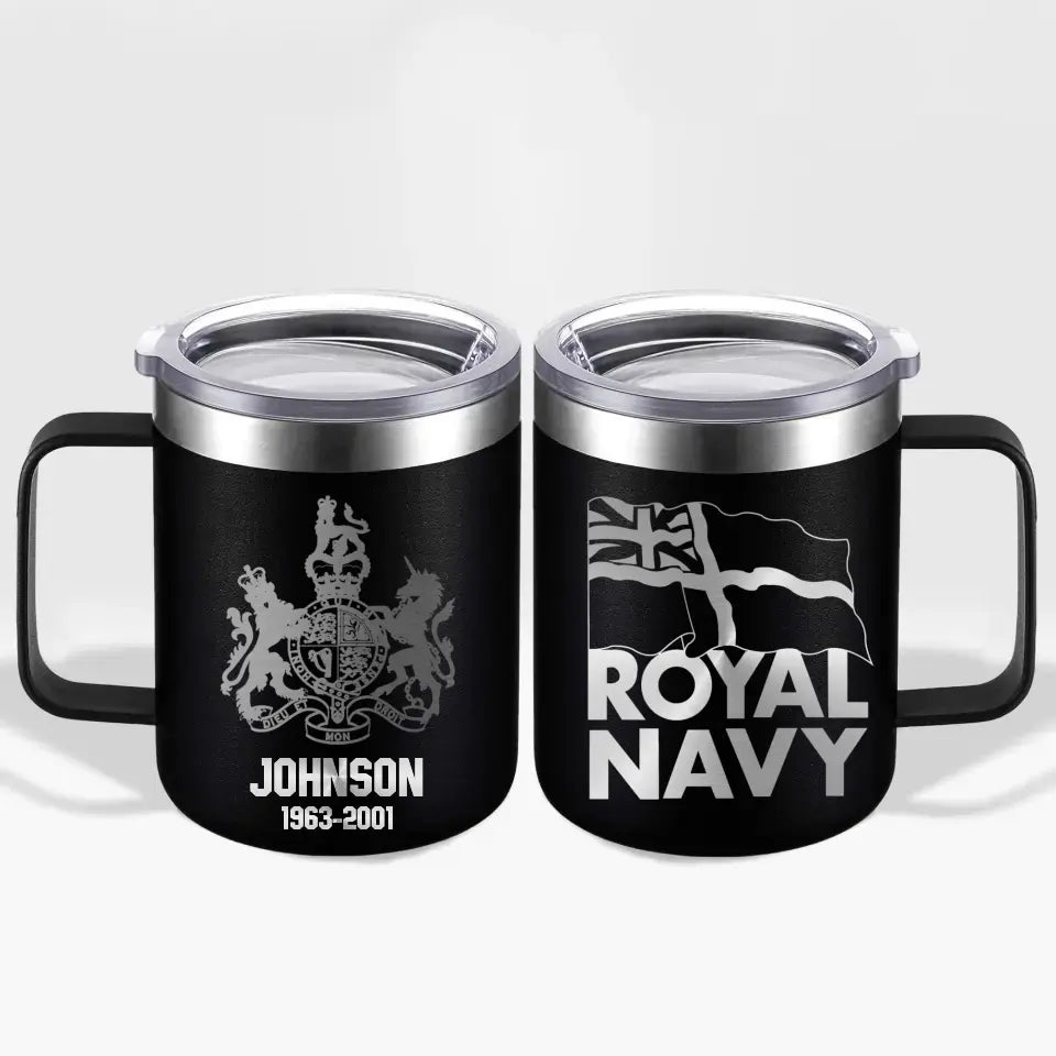 Personalized British Armed Forces With Name And Year Laser Handle Cup Printed 2023183KVH