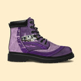 Personalized Love Camping Custom Name Leather Boots Printed DNL2023100