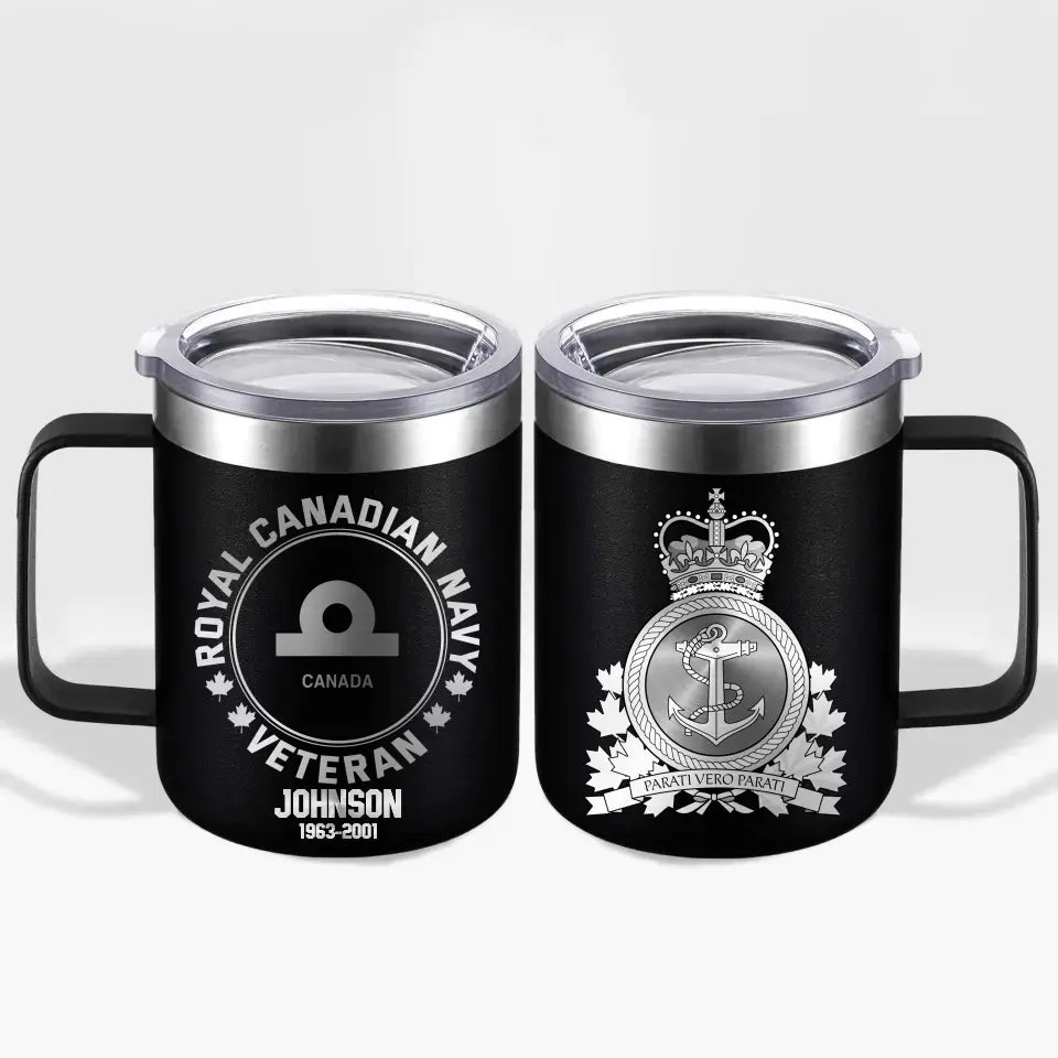 Personalized Canadian Armed Forces With Name And Year Laser Handle Cup Printed 2023197KVH