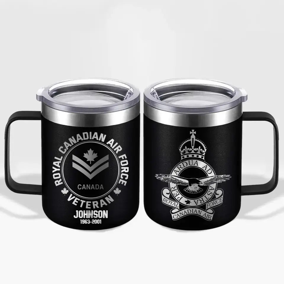 Personalized Canadian Armed Forces With Name And Year Laser Handle Cup Printed 2023197KVH