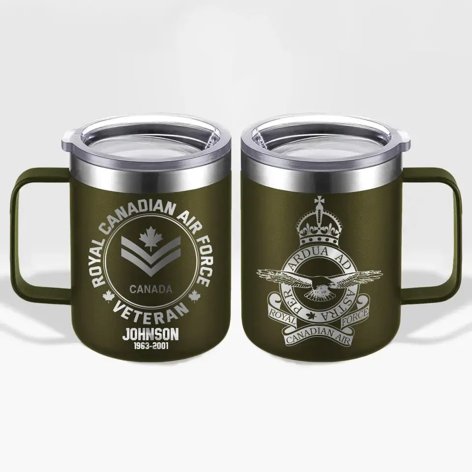 Personalized Canadian Armed Forces With Name And Year Laser Handle Cup Printed 2023197KVH