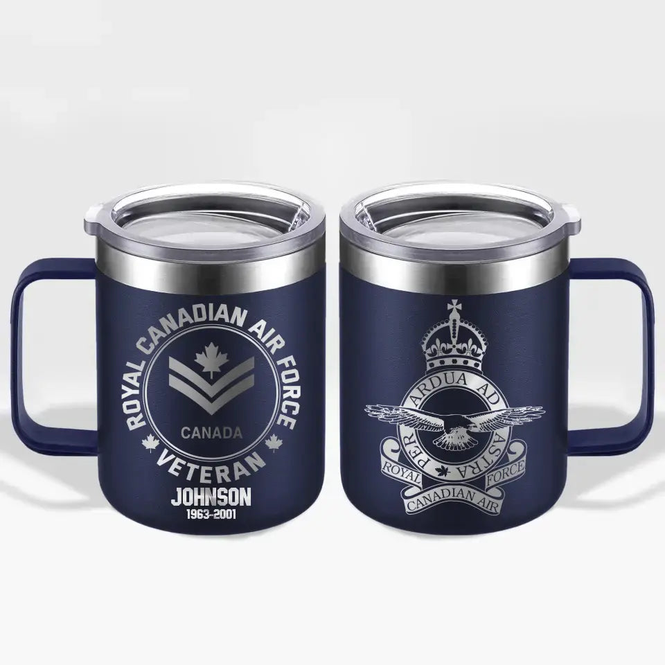 Personalized Canadian Armed Forces With Name And Year Laser Handle Cup Printed 2023197KVH