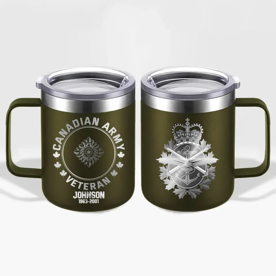 Personalized Canadian Armed Forces With Name And Year Laser Handle Cup Printed 2023197KVH