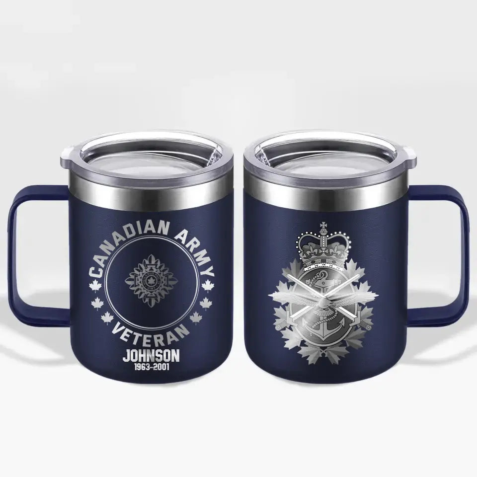 Personalized Canadian Armed Forces With Name And Year Laser Handle Cup Printed 2023197KVH