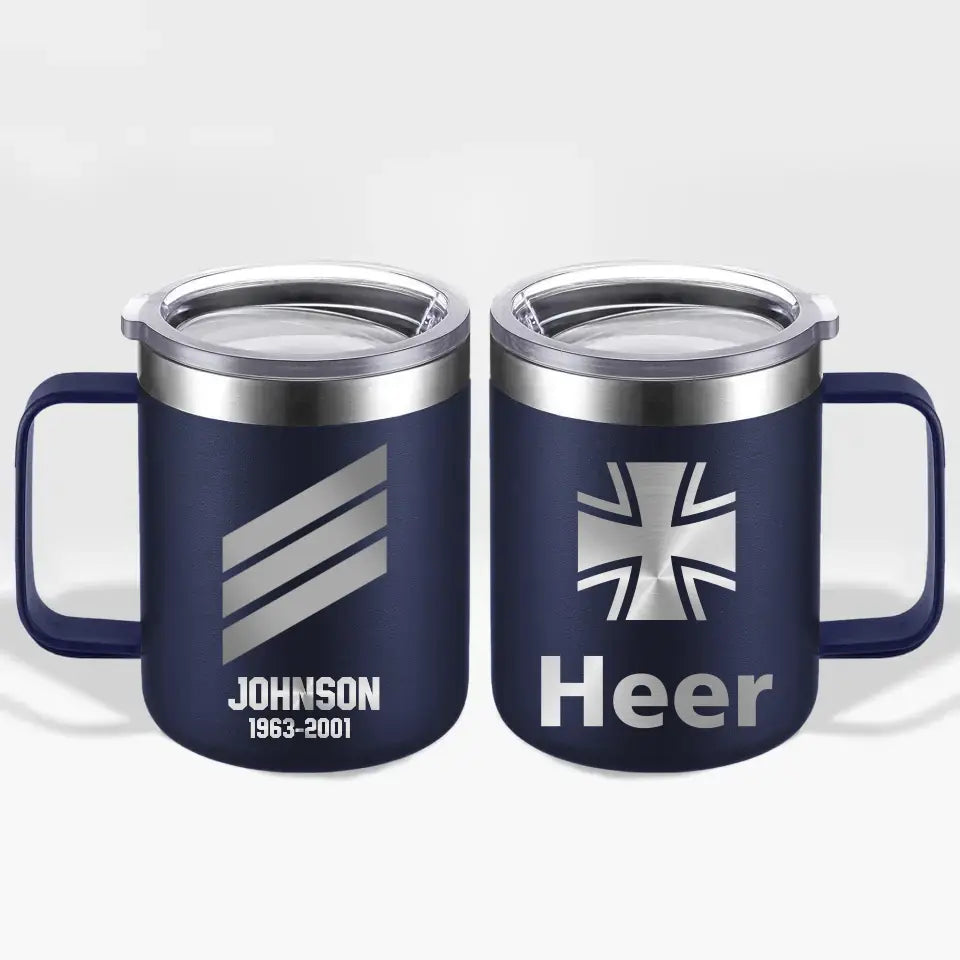 Personalized German Armed Forces With Name And Year Laser Handle Cup Printed 2023212KVH
