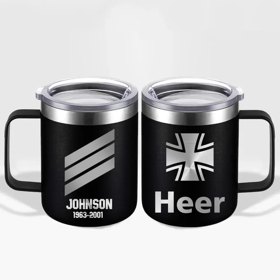 Personalized German Armed Forces With Name And Year Laser Handle Cup Printed 2023212KVH