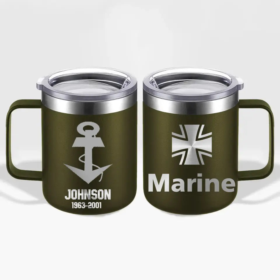 Personalized German Armed Forces With Name And Year Laser Handle Cup Printed 2023212KVH
