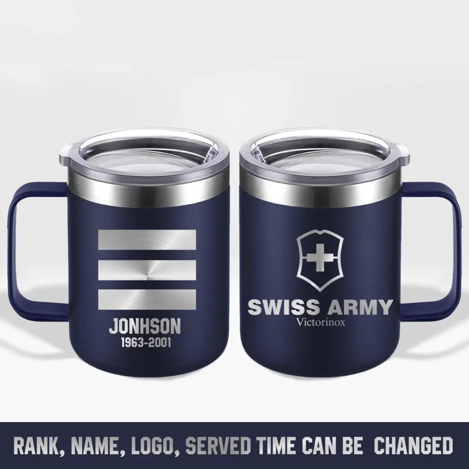 Personalized Swiss Armed Forces With Name And Year Laser Handle Cup Printed 2023212KVH