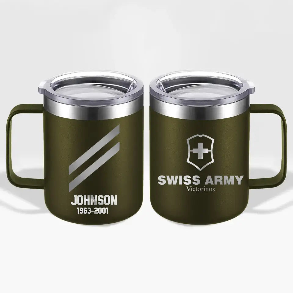 Personalized Swiss Armed Forces With Name And Year Laser Handle Cup Printed 2023212KVH