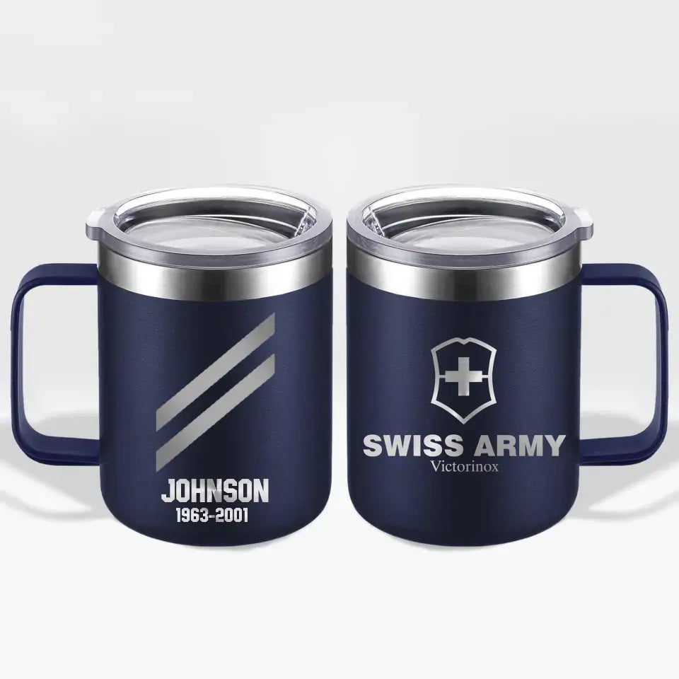 Personalized Swiss Armed Forces With Name And Year Laser Handle Cup Printed 2023212KVH