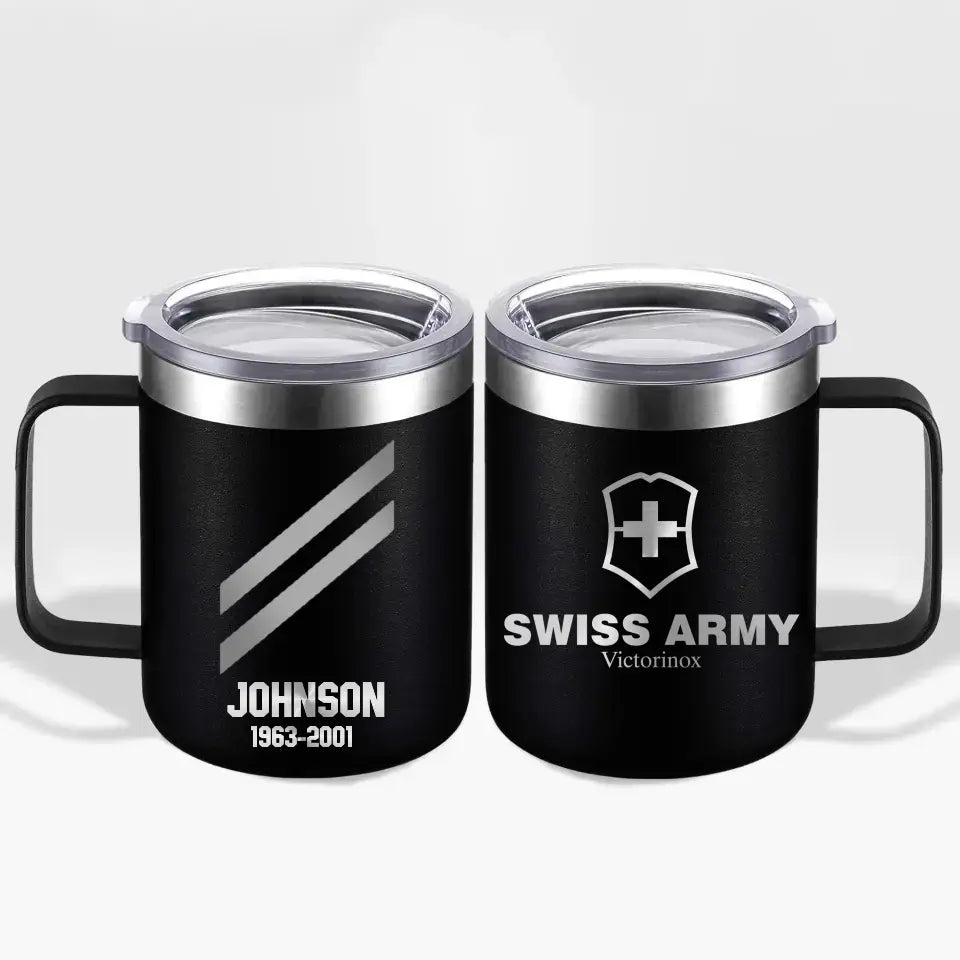 Personalized Swiss Armed Forces With Name And Year Laser Handle Cup Printed 2023212KVH