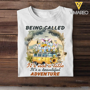 Personalized Being Called Grandma It's Not A Title It's A Beautiful Adventure Elephants & Kid Names T-shirt Printed MTHN23168