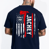 Personalized Firefighter Department US Flag T-shirt Printed PVD2023176
