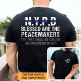 Personalized Thin Blue Line Law Enforcement Sheepdog Custom Your ID And Department Tshirt 2D Printed 2023188PVD