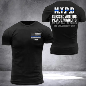 Personalized Thin Blue Line Law Enforcement Sheepdog Custom Your ID And Department Tshirt 2D Printed 2023188PVD