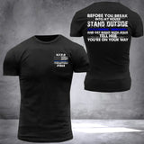 Personalized Thin Blue Line Law Enforcement Sheepdog Custom Your ID And Department Tshirt 2D Printed 23255KVH