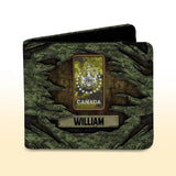Personalized Canadian Armed Force Camo Break Leather Wallet 3D Print QTKH23280