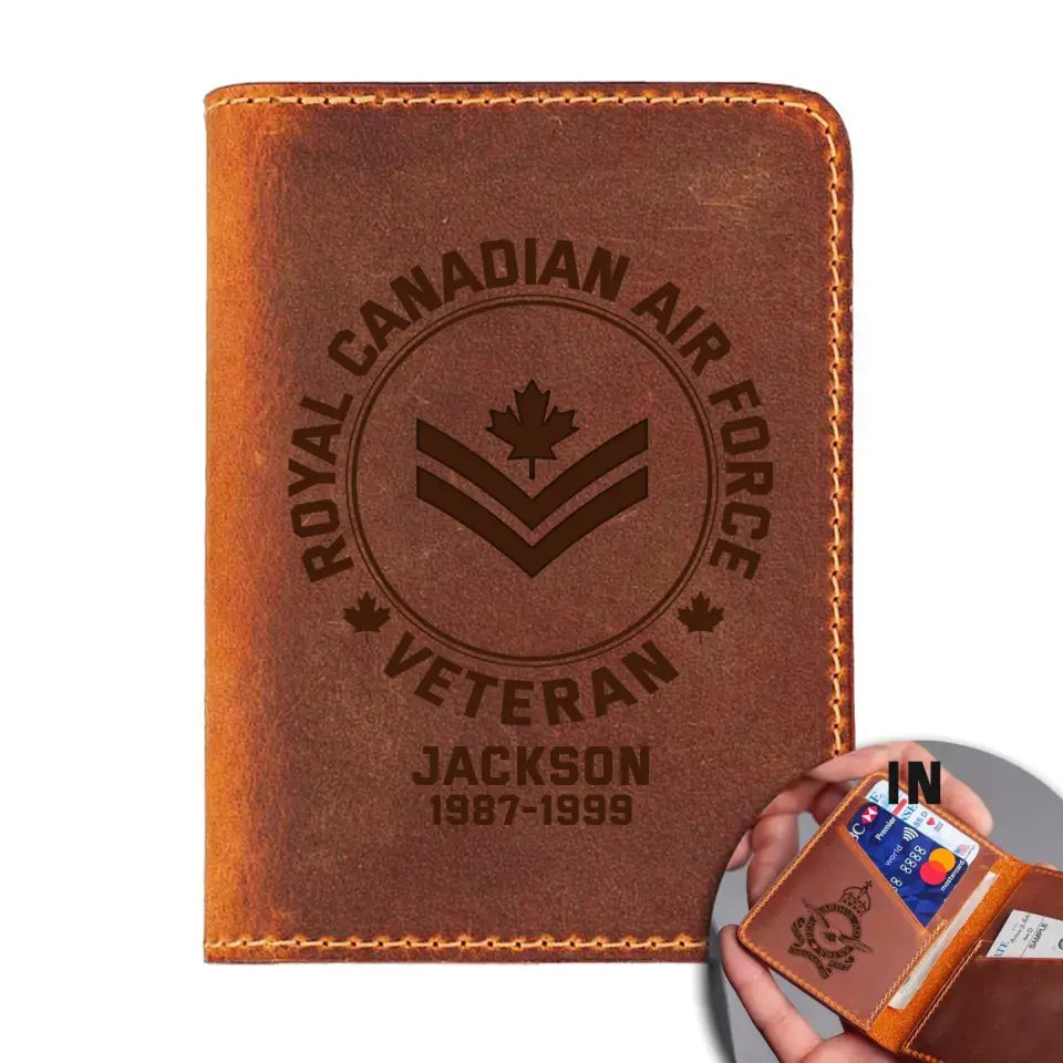 Personalized Canadian Armed Force Leather Card Wallet QTKH23292