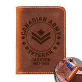 Personalized Canadian Armed Force Leather Card Wallet QTKH23292