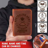 Personalized Australian Armed Force Leather Card Wallet QTKH23292
