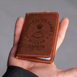 Personalized Australian Armed Force Leather Card Wallet QTKH23292