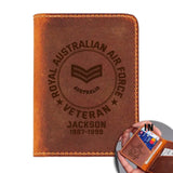 Personalized Australian Armed Force Leather Card Wallet QTKH23292