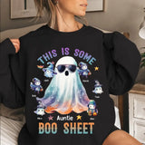 Personalized This Is Some Boo Sheet Ghost Auntie With Kid Names Sweatshirt Printed MTKVH23264