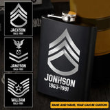 Personalized US Military Retired Steel Flasks QTKH23328