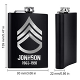 Personalized US Military Retired Steel Flasks QTKH23328