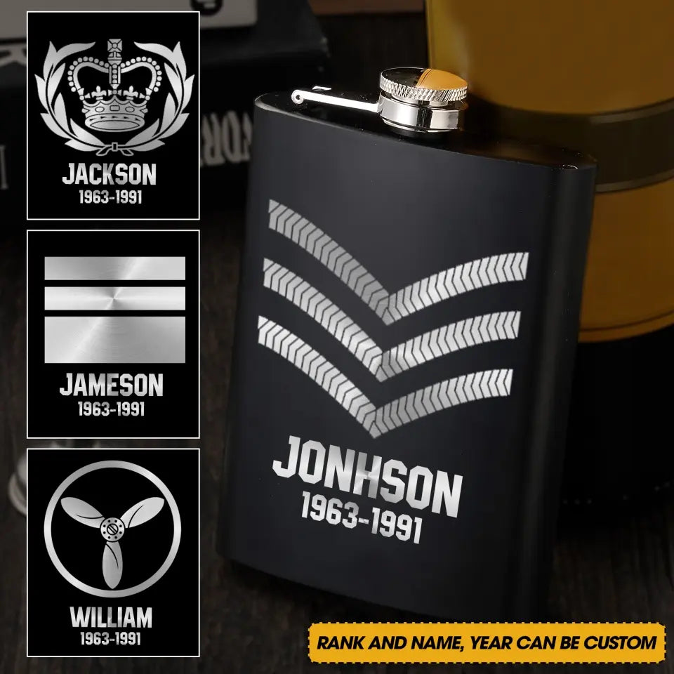 Personalized British Armed Forced Steel Flasks QTKH23328