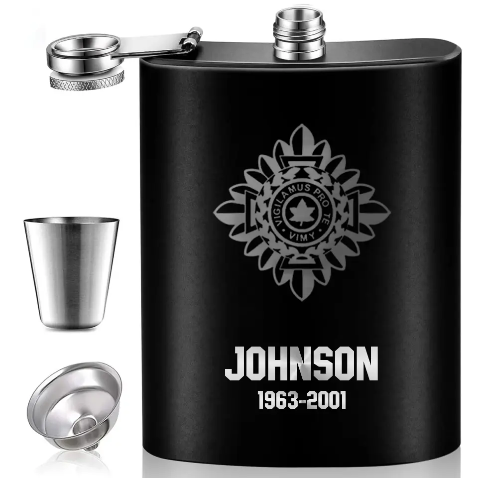 Personalized Canadian Armed Force Steel Flasks QTKH23328