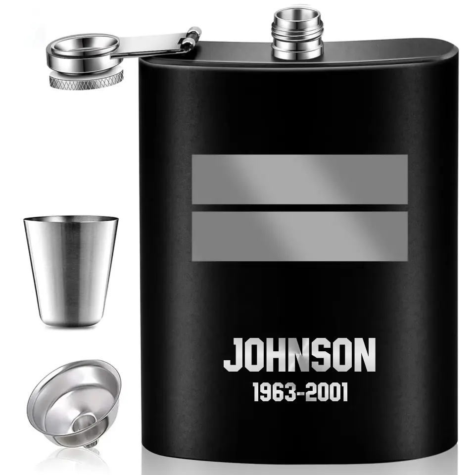 Personalized French Armed Force Steel Flasks QTKH23336
