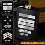 Personalized French Armed Force Steel Flasks QTKH23336