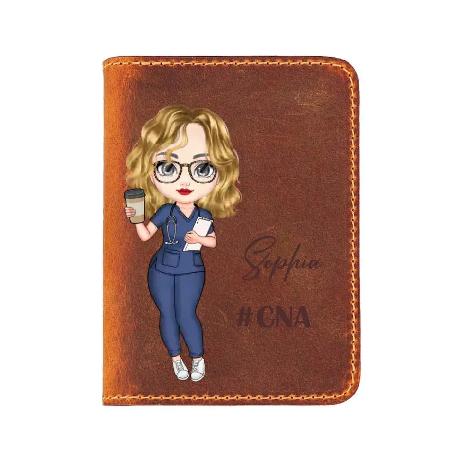 Personalized Nurse with Name Gift For Nurse Leather Card Wallet KVH23345