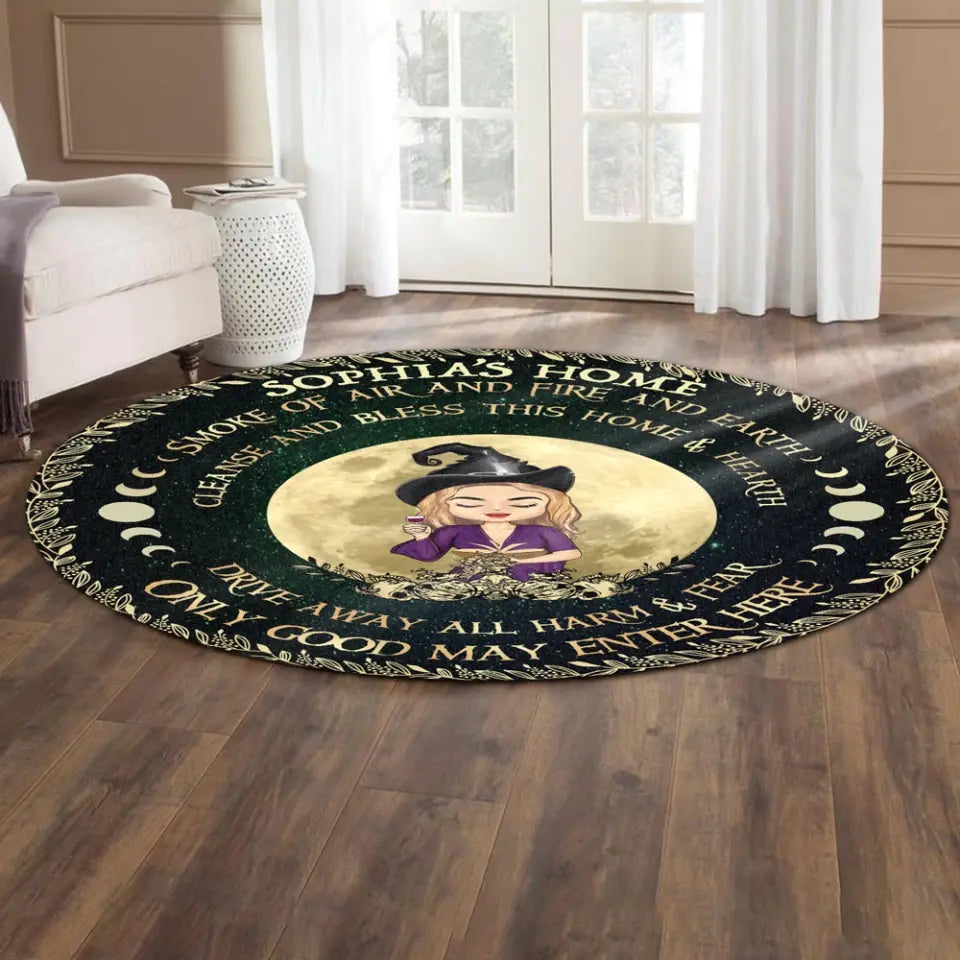 Personalized Smoke Of Air And Fire And Earth Cleanse And Bless This Home & Hearth Witch Halloween Gift Rug Printed HTHHN23358
