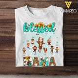 Personalized Fall Season Blessed Mama Kid Names Tshirt HTHHN23385
