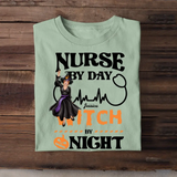 Personalized Nurse By Day Witch By Night Halloween Gift Tshirt 2D Printed HTHKVH23406