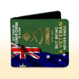 Personalized Australian Veteran Retired Leather Wallet 3D Print QTKH414
