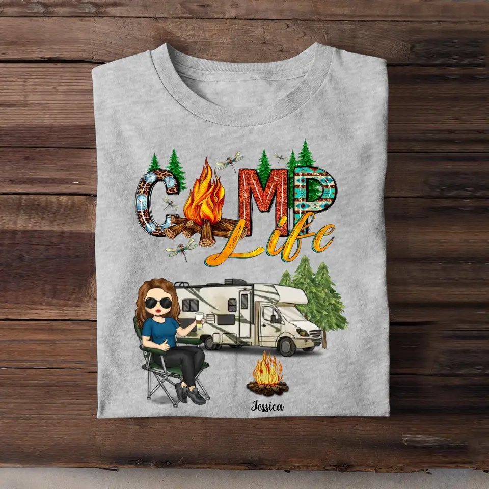 Personalized Camp Life Camping Gift Tshirt 2D Printed VQ23361