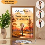 Personalized Of All Weird Things I Have Found Online You're By Far My Favourite Couple Gift Light Frame Canvas Printed MTHN23443