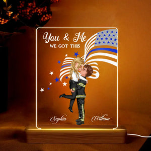 Personalized You & Me We Got This Police Couples Gift LED Night Light Acrylic LED Lamp Printed PN23449