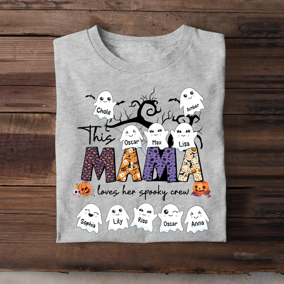 Personalized This Mama Loves Her Spooky Crew T-shirt Printed HTHHN23457
