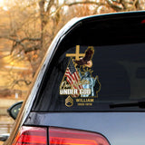 Personalized US Military One Nation Under God Decal Printed QTPN468