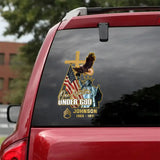 Personalized US Military One Nation Under God Decal Printed QTPN468
