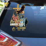 Personalized US Military One Nation Under God Decal Printed QTPN468