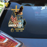 Personalized US Military One Nation Under God Decal Printed QTPN468