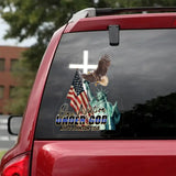 Personalized US Military One Nation Under God Decal Printed QTVQ23470