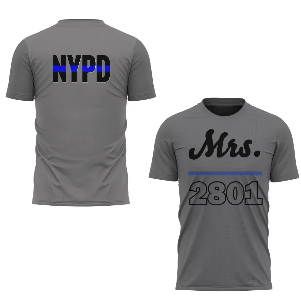 Personalized US Police Blue Thin Line 3D Printed Tshirt QTVQ23440